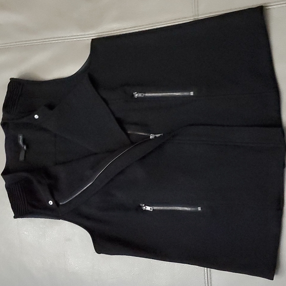 Herve Benard Black Moto Vest Size Medium 6/8 - Picture 3 of 6